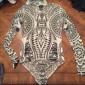 Rue21 tribal see through bodysuit